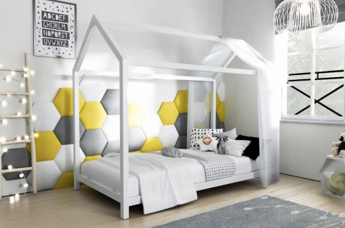 Panel Ścienny Tapicerowany Heksagon  M Plaster Miodu – zdjęcie 2