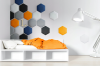 Panel Ścienny Tapicerowany Heksagon  M Plaster Miodu – zdjęcie 4