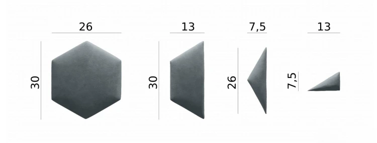 Panel Ścienny Tapicerowany Heksagon  M Plaster Miodu – zdjęcie 8