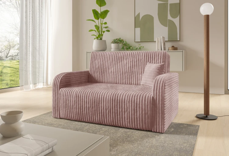 Sofa dwuosobowa Amerykanka rozkładana z funkcją spania Peri gruby sztruks – zdjęcie 4