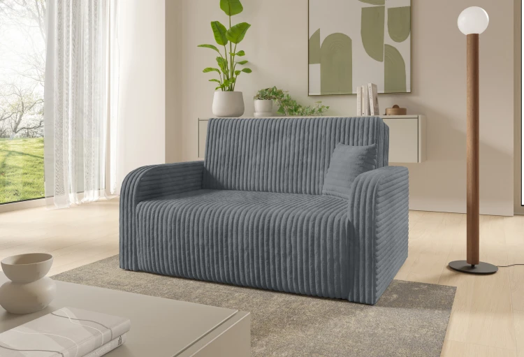 Sofa dwuosobowa Amerykanka rozkładana z funkcją spania Peri gruby sztruks – zdjęcie 2