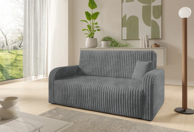 Sofa trzyosobowa Amerykanka rozkładana z funkcją spania Peri gruby sztruks – zdjęcie 4