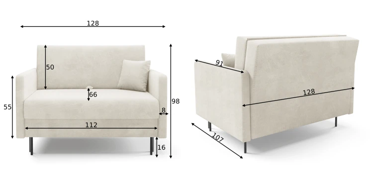Sofa dwuosobowa Amerykanka rozkładana z funkcją spania Mara – zdjęcie 18