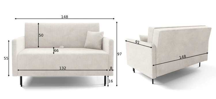 Sofa trzyosobowa Amerykanka rozkładana z funkcją spania Monte – zdjęcie 23