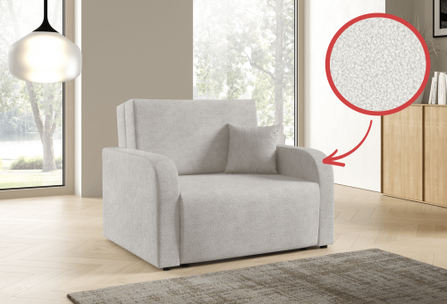 Fotel jednoosobowy Amerykanka rozkładany z funkcją spania Peri boucle – zdjęcie 2