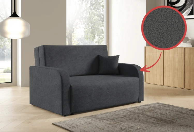 Sofa dwuosobowa Amerykanka rozkładana z funkcją spania Peri boucle – zdjęcie 6