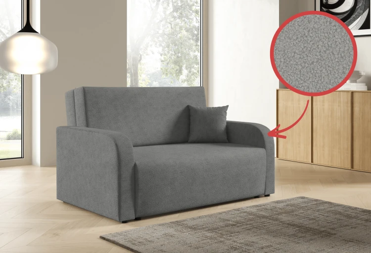 Sofa dwuosobowa Amerykanka rozkładana z funkcją spania Peri boucle – zdjęcie 5