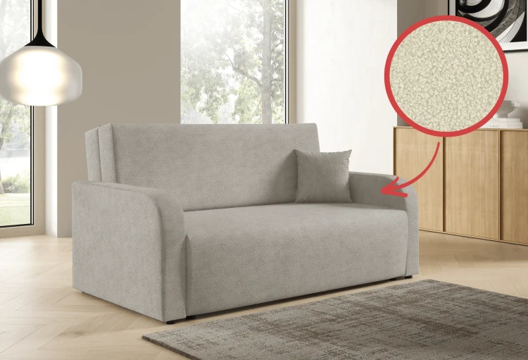 Sofa trzyosobowa Amerykanka rozkładana z funkcją spania Peri boucle – zdjęcie 4