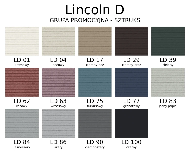 Próbki tkanin – wariant LINCOLN1602