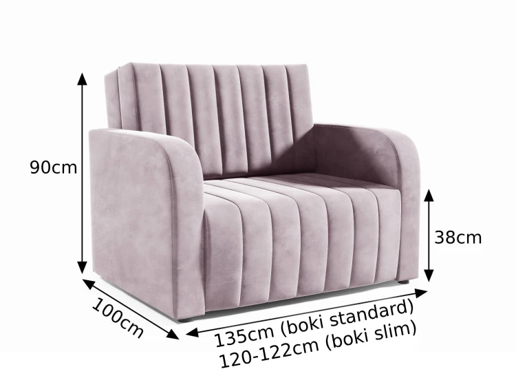 Sofa dwuosobowa Amerykanka Otto rozkładana z funkcją spania – zdjęcie 9