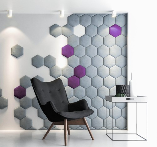 Panel Ścienny Tapicerowany Heksagon Plaster Miodu – zdjęcie 2