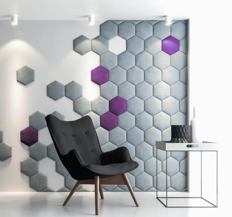 Panel Ścienny Tapicerowany Heksagon Plaster Miodu – zdjęcie 2