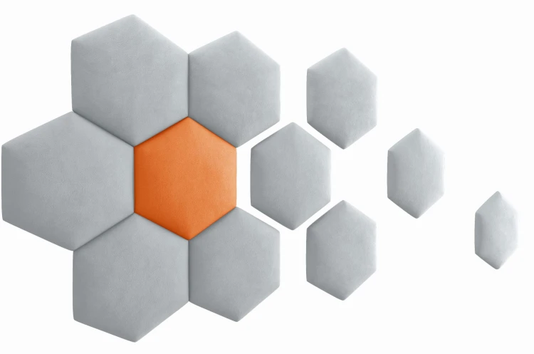 Panel Ścienny Tapicerowany Heksagon Plaster Miodu – zdjęcie 6