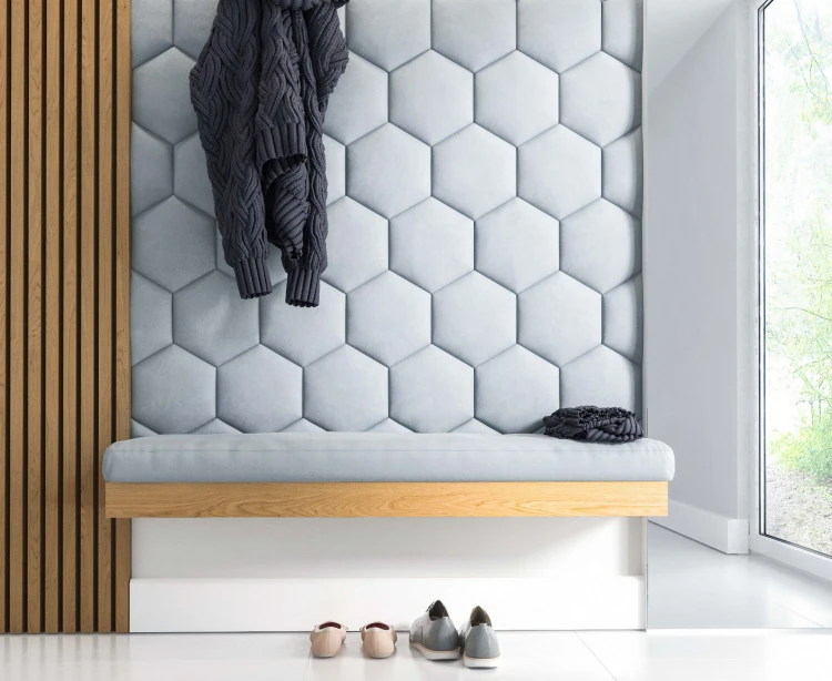 Panel Ścienny Tapicerowany Heksagon Plaster Miodu – zdjęcie 4